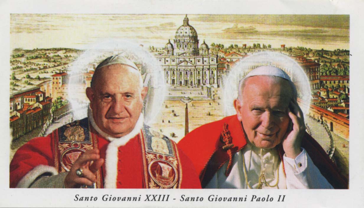 Santino religioso di Santo Giovanni XXIII - Santo Giovanni Paolo II